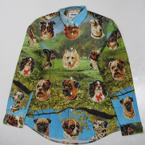 Palace Men's Payne Shirt Multi My Hobby Is Zoots and Dogs Size S